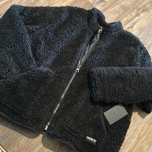 Hurley jacket - faux fir shell with quilted